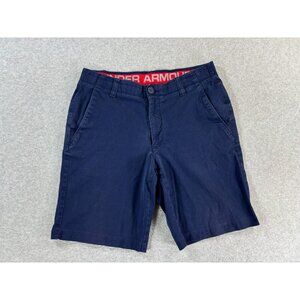 Under Armour  Performance Cotton Blend Chino Shorts (Men's Size 34) Blue‎ - 9"